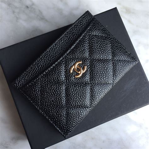 card holder chanel black|chanel card holder original.